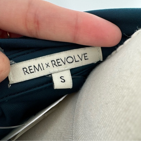 New! Remi x Revolve Claudia Button Maxi Dress in Dark Teal Size Small - Picture 6 of 8